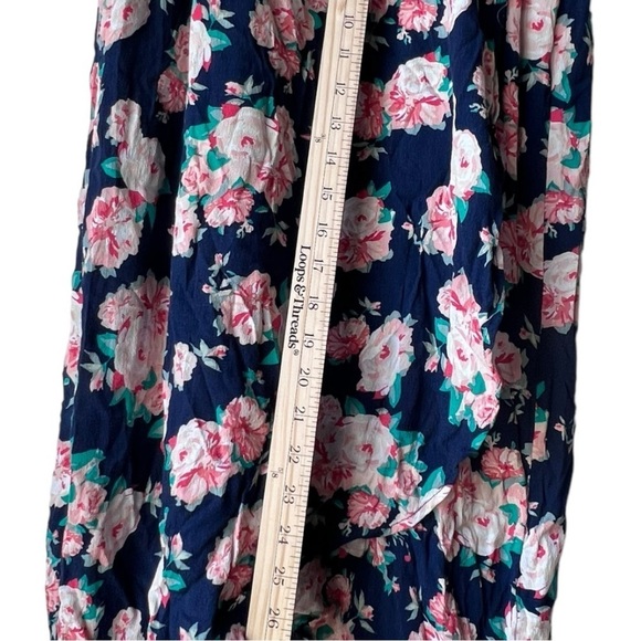 Women's floral midi dress light fabric short sleeve dance casual midi size L. - Picture 6 of 13